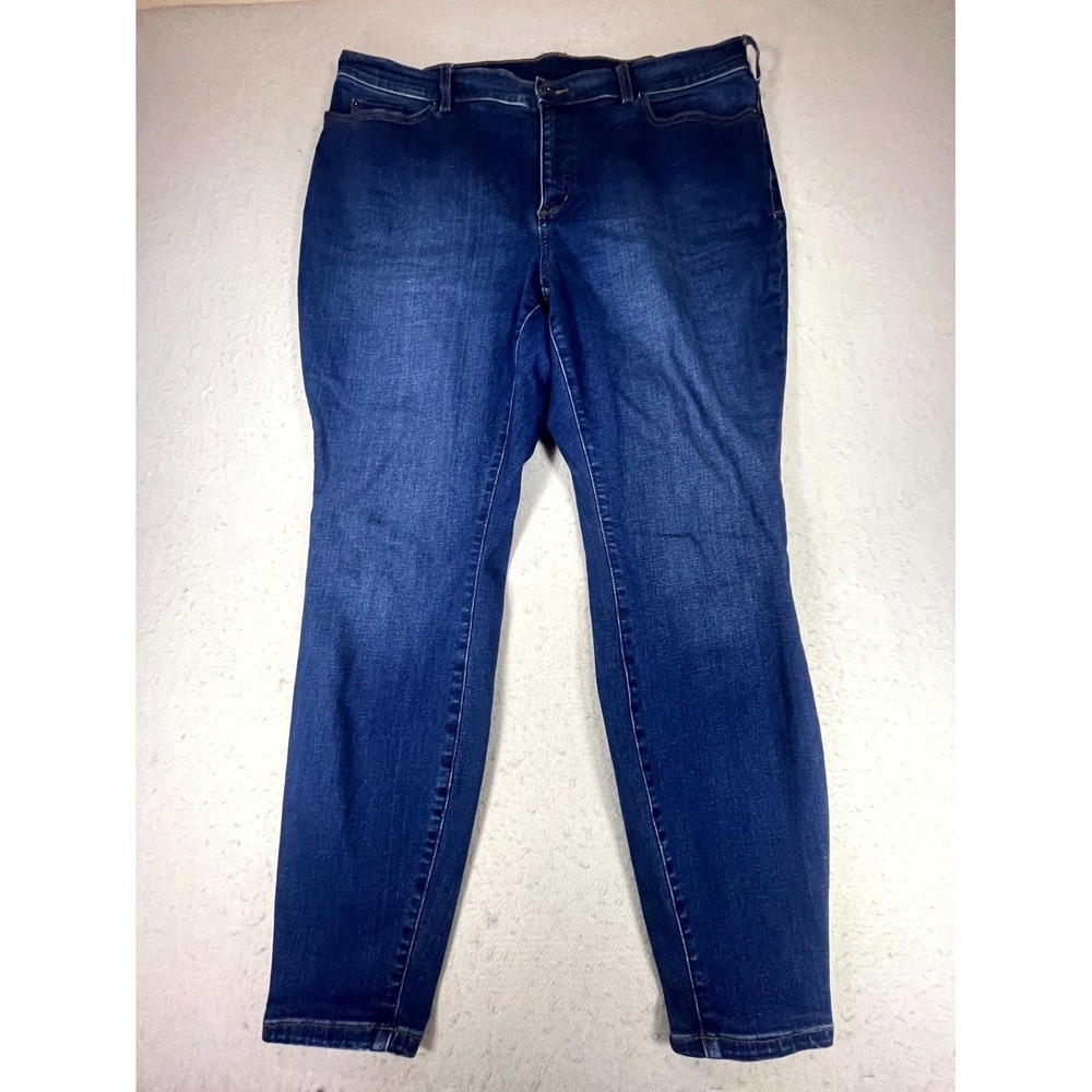 Duluth Trading Co Asset Management Skinny Jeans Womens 18W Blue Stretch Cotton